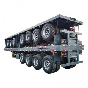 4-Alxe Flatbed Semi Trailer for Containers