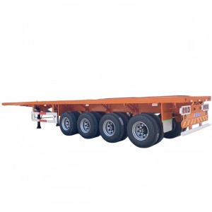 4-Alxe Flatbed Semi Trailer for Containers