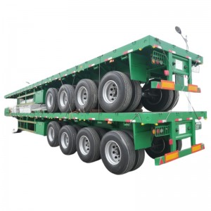 4-Alxe Flatbed Semi Trailer for Containers